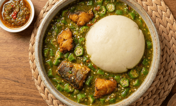 Fufu & Okra Soup (Fish) image