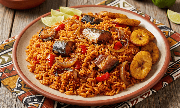 Jollof Rice & Smoked Fish image